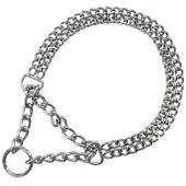 Annan Tillverkare Pet-Food Kättinghalvstryp Halsband 2-Rad - 2mm "SAFE" (Längd: 30CM)