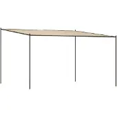 vidaXL Paviljong beige 4x4 m 180 g/m² tyg och stål