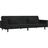 vidaXL Soffa-bädd med 2 platser och två kuddar, dagbädd med ryggstöd, gästsäng, möbel för sovrum och vardagsrum, modern, 375821