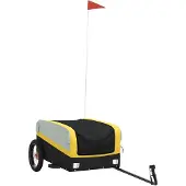 vidaXL Cykelvagn svart och gul 30 kg järn