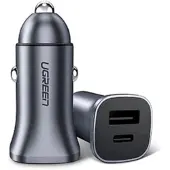 UGREEN - Strömadapter för bil - 18 Watt - 3 A - QC 4.0, PD 3.0 - 2 utdatakontakter (USB, USB-C)