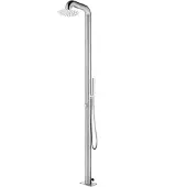 vidaXL Utedusch 225 cm rostfritt stål