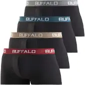 Buffalo Boxershorts grå / petrol / mörkröd / svart