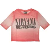Ginza.se Nirvana: Ladies Crop Top/Nevermind Wavy Logo (Pink) (Mesh) (XX-Small)