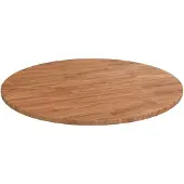 vidaXL Rund bordsskiva ljusbrun Ø80x1,5 cm behandlad massiv ek