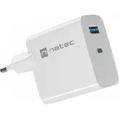 Natec Nuc-2144 65w Usb-a-och Usb-c-väggladdare