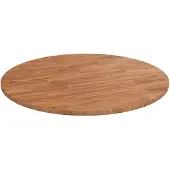 vidaXL Rund bordsskiva ljusbrun Ø60x1,5 cm behandlad massiv ek