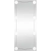 vidaXL Väggspegel med LED-belysning 30x80 cm glas rektangulär