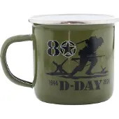 101 Inc Fostex Emaljmugg D-Day 80år 300ml (Färg: Grön)