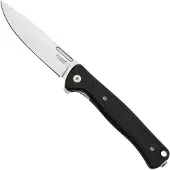 Lionsteel Skinny Solid SK01A BS Black Aluminium Black Canvas Micarta inlay, Stonewashed pocket knife, Molletta design