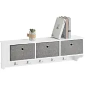 SoBuy Vägghängd Kapphylla 100 cm Vit