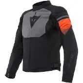 Dainese Air Fast textiljacka Svart/Grå/Neonröd 46 Herrar sort