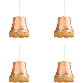QAZQA Set med 4 retro-hänglampor guld 45 cm - Granny