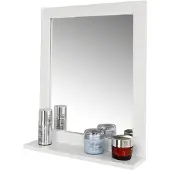 SoBuy SoBuy, Spegel med hylla, Badrumsmöbler, vit, FRG129-W