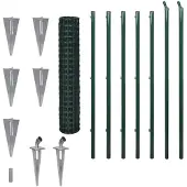 vidaXL Eurofence stål 10 x 1,5 m grön
