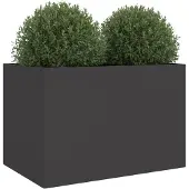 vidaXL Odlingslåda svart 62x47x46 cm stål