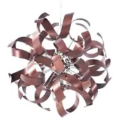LUCANDE Hänglampa Kaelor , dimbar, Koppar, Vardagsrum / matsal, Aluminium / grå / zink, Design, Pendellampa