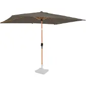 Vonroc Parasoll Rapallo 200x300cm – Premium rektangulärt parasoll – träimitation | Taupe