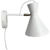 Dyberg Larsen Vägglampa Cindy, Vitt / opal, Vardagsrum / matsal, Metall, Design, Vägglampa, vägglampa inomhus