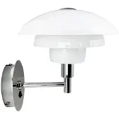 Dyberg Larsen Vägglampa Morph, Förkromad / silver, Vardagsrum / matsal, Metall, Design, Vägglampa, vägglampa inomhus