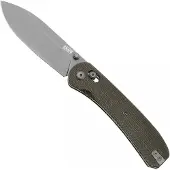 Knafs Co. Lander 2 -00274 Green Micarta, Clutch Lock, pocket knife