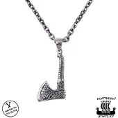 Northern Viking Jewelry Valknut Axe hänge NVJ-H-RS055