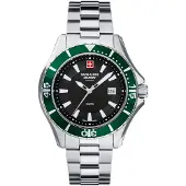 Swiss Alpine Military By Grovana Nautilus Black Dial Quartz 7040.1134 100M herrklocka svart