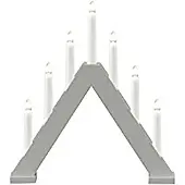 Konstsmide Elljusstake Grå trä 7 ljus 34cm