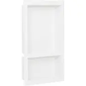vidaXL Infälld duschhylla niche 2 hyllor matt vit 41x69x9 cm