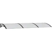 vidaXL Entrétak svart 300x100 cm polykarbonat