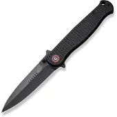 CIVIVI RS71 C23025-2 Blackwashed Nitro-V, Milled Black G10 pocket knife, Robert Saniscalchi design