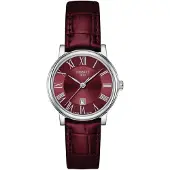 Tissot Läderarmband Vinröd Urtavla Herr Modeklocka T122.210.16.373.00 röd