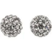 Silver Bar kulaörhängen pave blue diamond 6 mm 6322