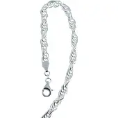 None Armband 925 Sterling Silver 5mm KES.R115/19