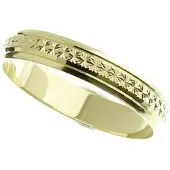 None Diamant-cut ring 14k guld 4mm KKTL/15.5