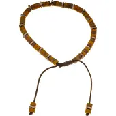 Silver Bar natural sten armband kaffe justebart 4423