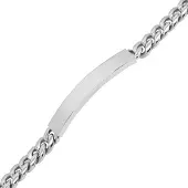 Ace of Spades pansararmband med platta Miami Cuban 8 mm SSB-8411-8P/21cm