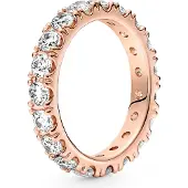 Pandora Sparkling Row Eternity 14k Rose gold-plated ring 180050C01-56