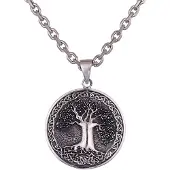 Northern Viking Jewelry Tree Of Life Celtic Knot silver berlock NVJ-H-RS073