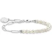 Thomas Sabo Charm Club Charmista white pearls armband A2129-158-14-L15v