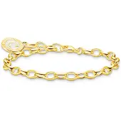 Thomas Sabo Charm Club Charmista shimmering gold pink enamel berlockarmband X0287-427-39-L15