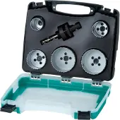 Wolfcraft 5422000 Hålsågset 6 delar 25 mm, 35 mm, 43 mm, 54 mm, 83 mm 1 set
