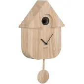 Karlsson Modern Cuckoo väggklocka light wood print KA5964WD