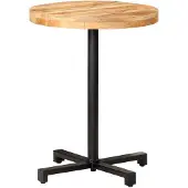 vidaXL Cafébord runt Ø60x75 cm grovt mangoträ
