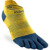 Injinji Men's Run Lightweight No-Show Royal Yellow