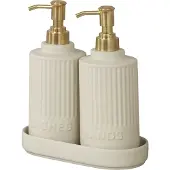 Wenko HEIDI tvåldispenser-set med stativ, 2 x 550 ml