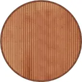 vidaXL Rund matta, brun, 60 cm, bambu