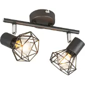 QAZQA Art Deco justerbar spotlight svart 2-ljus - Mosh 2