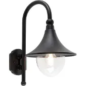 QAZQA Smart utomhusvägglampa svart IP44 inkl Wifi A60 - Daphne