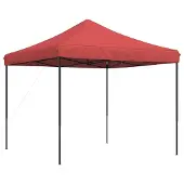 vidaXL Pop-Up hopfällbart partytält 292x292x315 cm vinröd